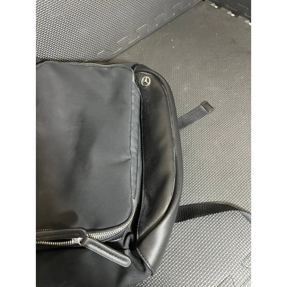 Haerfest‎ Mercedes Benz Backpack Black Nylon Leather Trim Commuter Bag